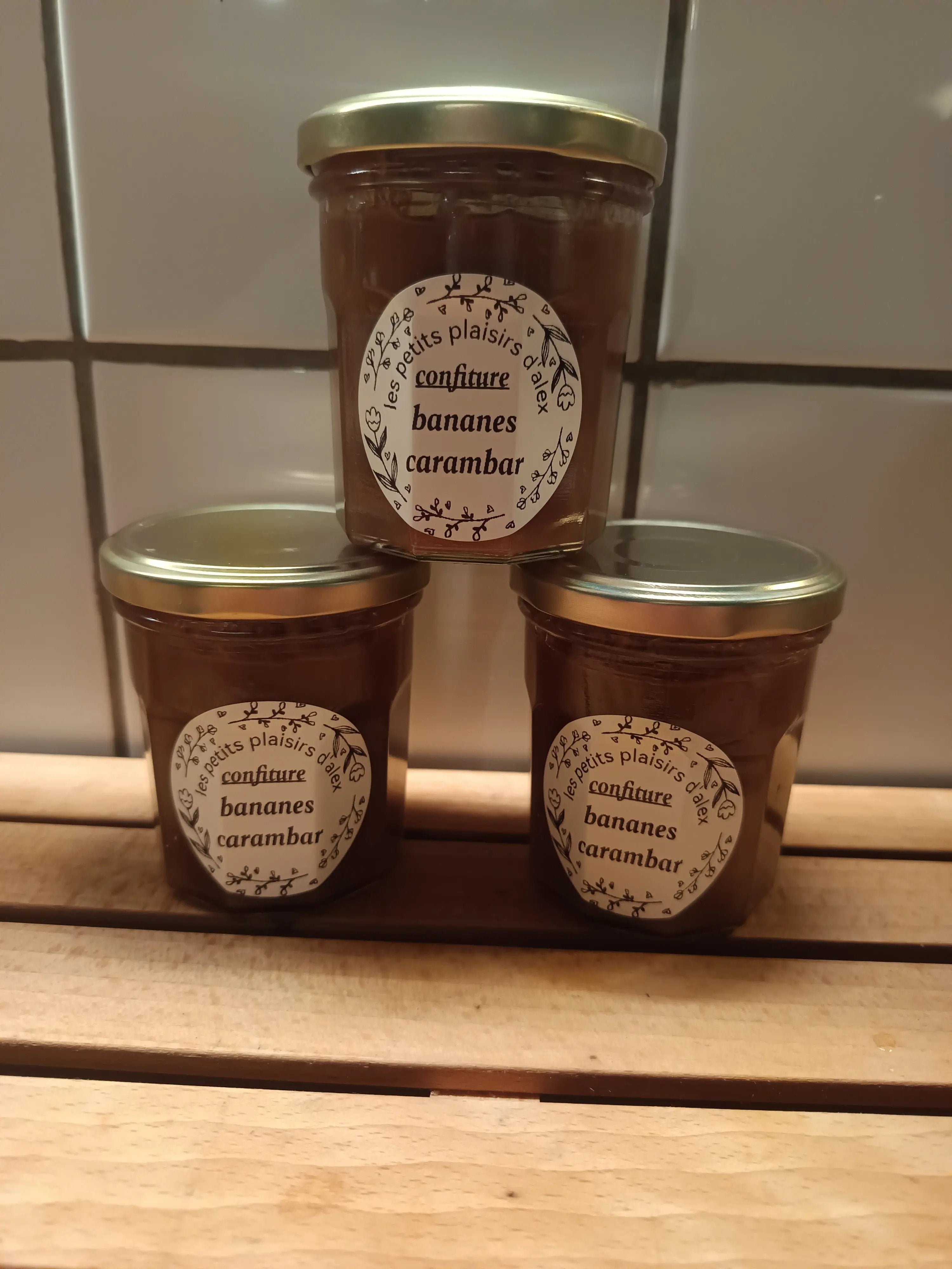 confiture bananes carambar caramel les petits plaisirs d'alex
