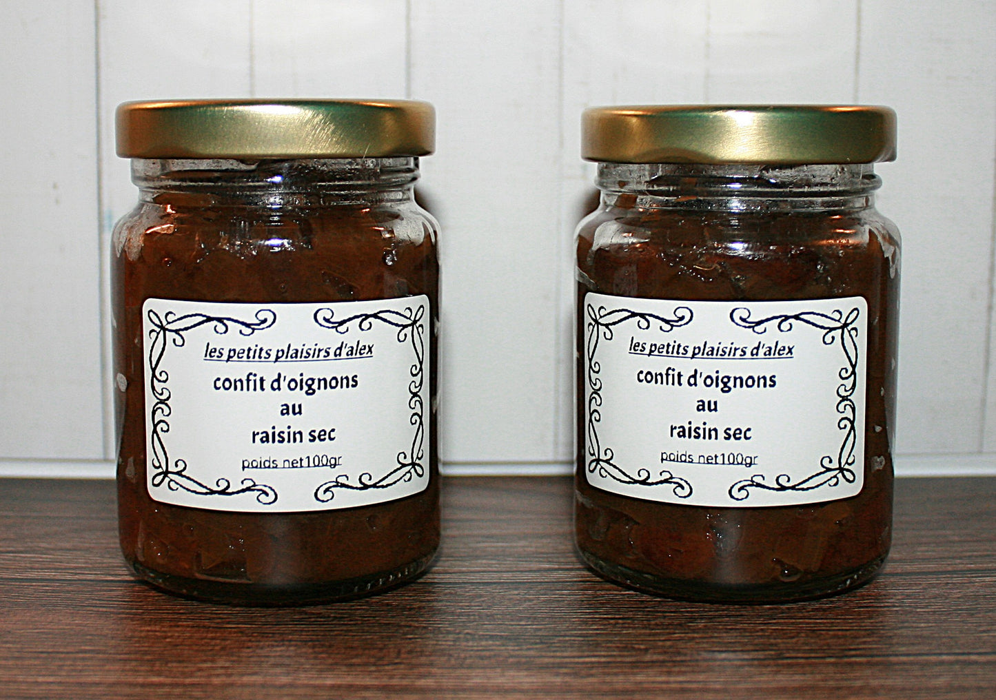 Confit d'oignons et raisins secs au vinaigre de cidre